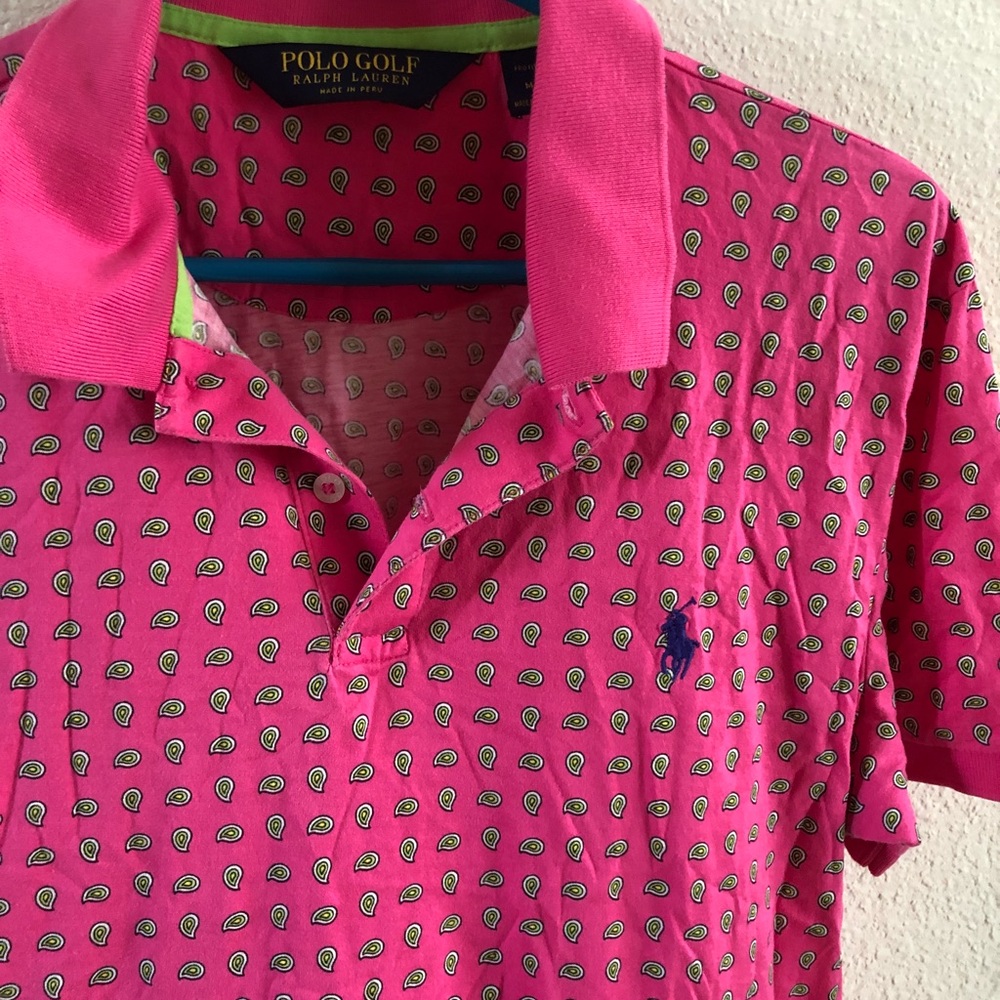 Polo Golf Ralph Lauren pink pattern size M